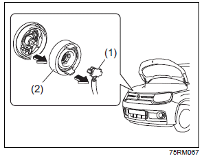 Suzuki Ignis. Auswechseln von Glühlampen