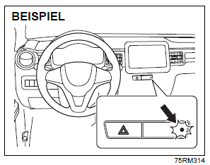 Suzuki Ignis. Diebstahlsicherungs-Warnleuchte