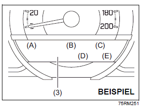 Suzuki Ignis. Informationsdisplay (Kombiinstrument ohne Drehzahlmesser)