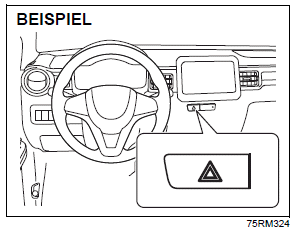 Suzuki Ignis. Schalter für Warnblinkanlage