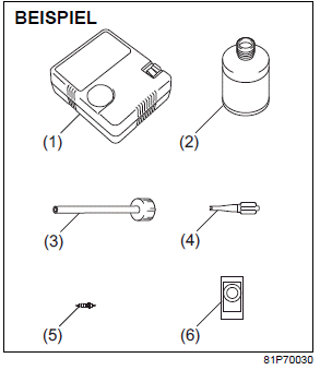 Suzuki Ignis. Reifenreparaturset (falls vorhanden)