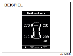 Suzuki Ignis. Reifendruckkontrollsystem