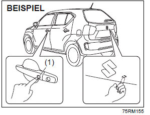 Suzuki Ignis. Fernbedienung für das schlüssellose Startsystem (Typ A)