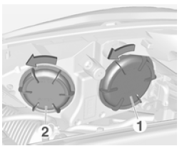 Opel Adam > Halogen-Scheinwerfer - Glühlampen auswechseln