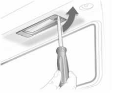 Opel Adam > Kennzeichenleuchte - Glühlampen auswechseln