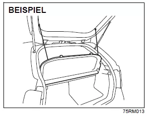 Suzuki Ignis. Gepäckraumabdeckung (falls vorhanden) 
